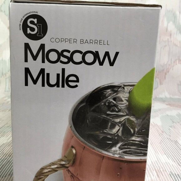 NWB Moscow Mule Finish Solid Copper Set Of 2 550 ml Copper Mug Cup Gift Set New - Picture 3 of 9